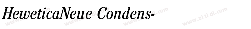 HeweticaNeue Condens字体转换